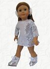 Doll Clothes Silver Sequin Skating Outfit w/Skates