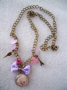 COLLANA LUNGA CATENELLA BRONZO ANTICO PARIS NECKLACE - Picture 1 of 1