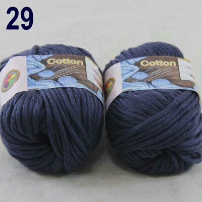 Sale 2 Ballsx50g Super Soft Cotton Chunky Blankets Hand Rugs Knitting Yarn 29 - Image 1 of 4