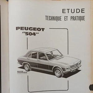 REVUE TECHNIQUE PEUGEOT 504 1.8 ESSENCE carburateur 1796 cm4 10cv SALON AUTO 69 - Imagen 1 de 13