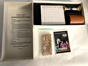Vintage 1971 Scrabble Sentence Cube Game Word Game, Wooden Dice (LB5)