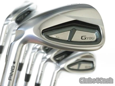 PING G730 Irons Black Dot NS PRO Modus3 Tour105 Stiff 5-P+U +3/4" TALL LEFT MINT - Image 1 of 4