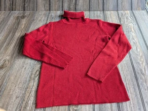 Liz Claiborn glitzernde rote Rollkragen Tops Pullover Gr. S Urlaub - Bild 1 von 6