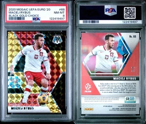 2020 Panini Mosaic Euro Maciej Rybus Black Gold Choice 8/8 PSA 8 - Poland - Bild 1 von 3