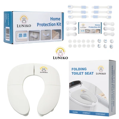 LuNiko Baby Safety Bundle | Home Kit + Potty Gray + Montessori Chart | BPA-Free - Image 1 of 4