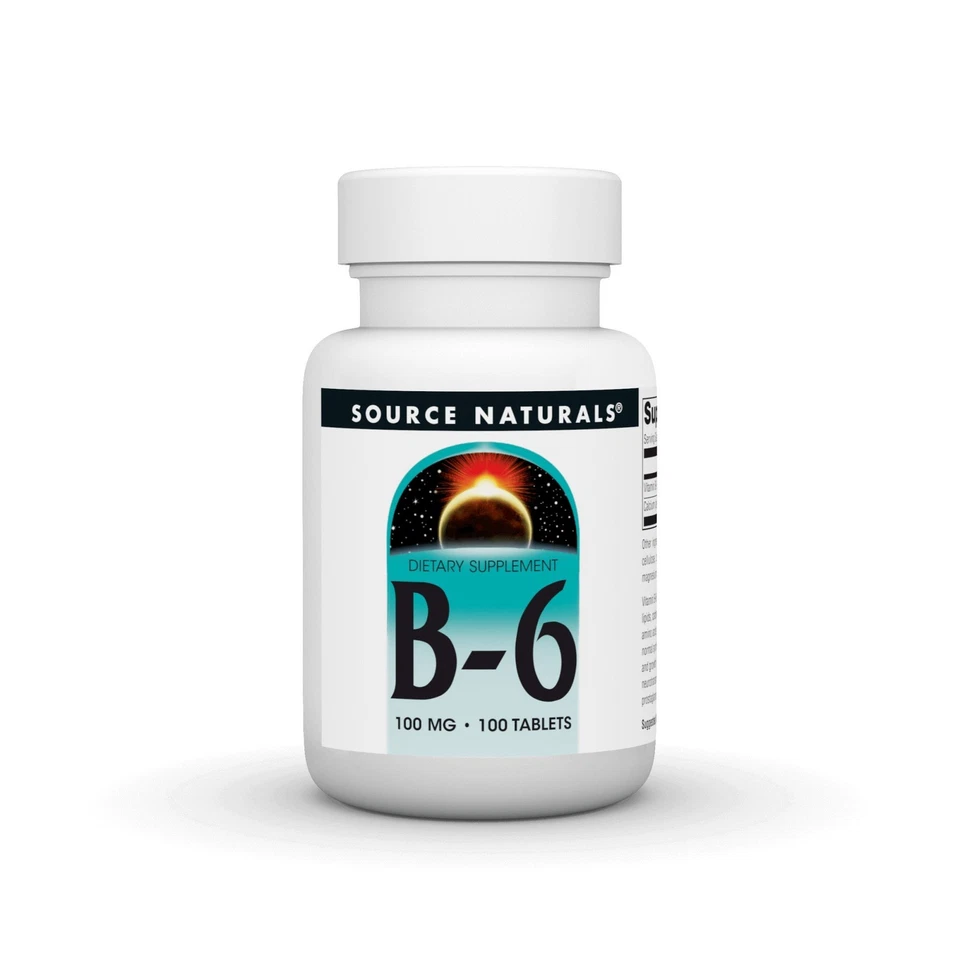 Source Naturals, Inc. Vitamina B-6 100mg 100 comprimidos - Imagem 1 de 1
