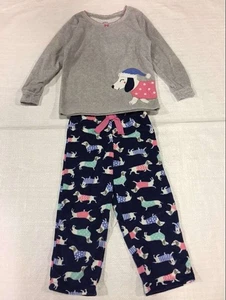 Carter's Kid's 2 Piece Fleece Pajamas Top and Pants Set - Picture 1 of 19