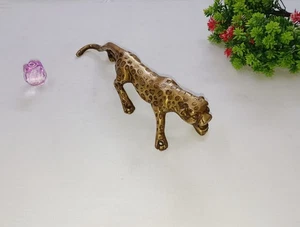 Wild Jaguar Inspired Door Handle Brass Tiger Animal Grab Door Pull Decor DM395 - Picture 1 of 11