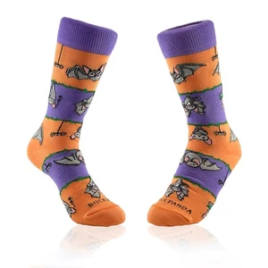 Bat Life Striped Socks from the Sock Panda (Adult Small - Shoe Sizes 2-5) - Picture 1 of 5