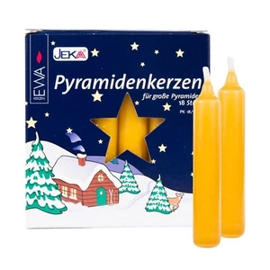 18 Honey .7 Inch German Pyramid Christmas Candles Made in Germany - Picture 1 of 2