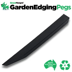 Solid Recycled Plastic Garden Pegs- 30 Pack- 300mmx 30mmx 25mm Black - Aust Made - Picture 1 of 12
