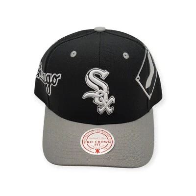 Mitchell & Ness Chicago White Sox Overbite Pro Black/Gray Adjustable Snapback - Image 1 of 4