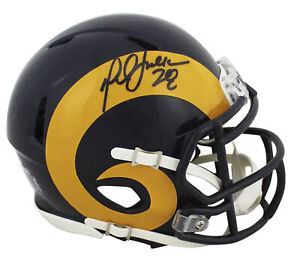 Rams Marshall Faulk Authentic Signed Speed Mini Helmet Autographed BAS Witnessed