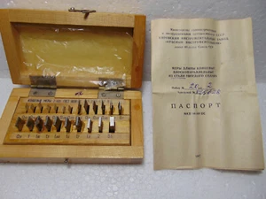 Juego de bloques de calibre 23 piezas calibre precisión métrico URSS 2 clase grado NOS 0,12-3,5 mm - Imagen 1 de 8