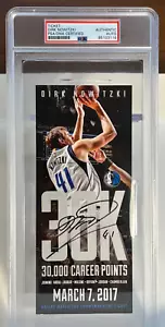 Dirk Nowitzki Signed Autograph 30K Commemorative Ticket Stub Mavericks PSA MVP - Picture 1 of 3