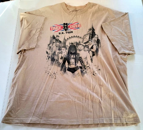 WWE Authentic NXT Takeover 2015 UK Tour T Shirt Finn Balor Samo Joe Asuka 3XL Cover