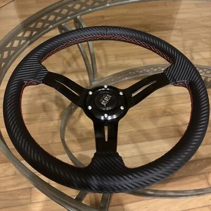 10LOL 13” Black w/Red Stitch Golf Cart Steering Wheel New - Picture 1 of 6
