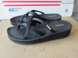 Women's TEVA Mandalyn flip flop thong wedge sandals, W 9 (O 830) - Picture 1 of 4