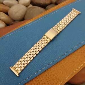 5/8" 10k Rose Gold-Filled Speidel USA Corsair Classic 1950s Vintage Watch Band - Picture 1 of 7