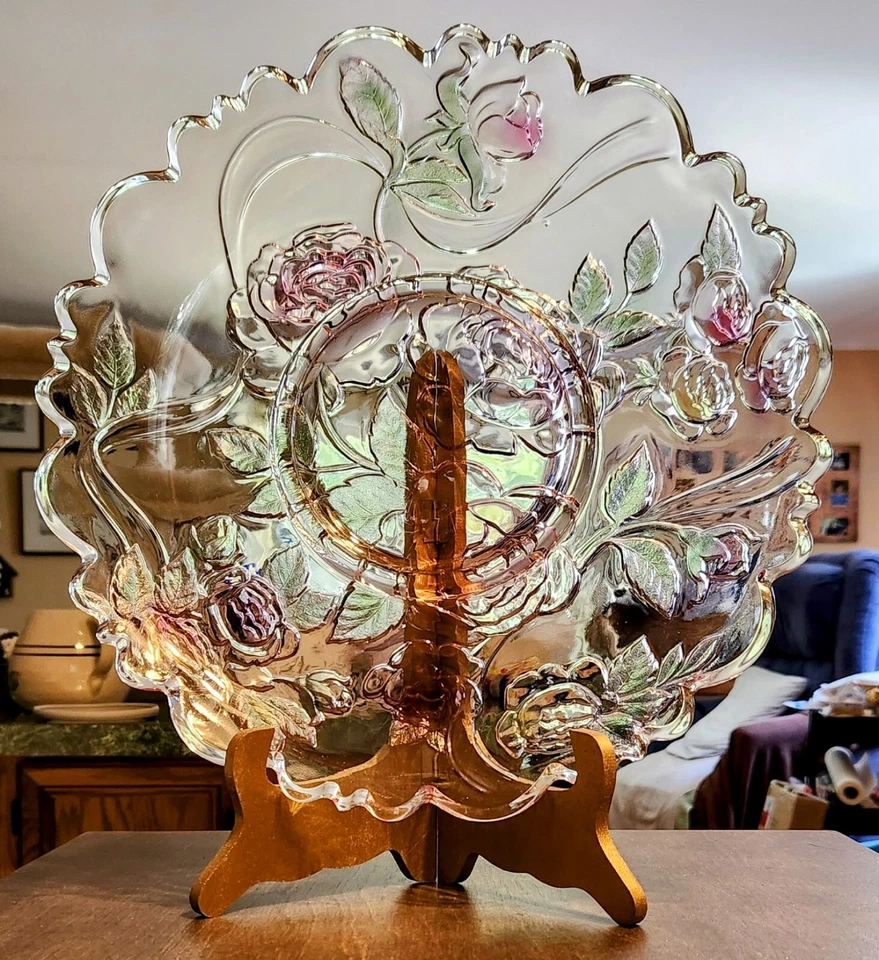 Vintage Studio Nova 14" redondo vidrio inmersión - plato astillado con bordes elevados MIKASA  Foto 1 de 4