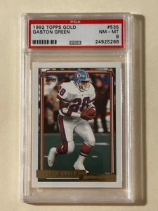 PSA 8 - 1992 Topps Gold #535 Gaston Green RB Broncos CENTERED POP 1, 1 higher - Foto 1 di 1