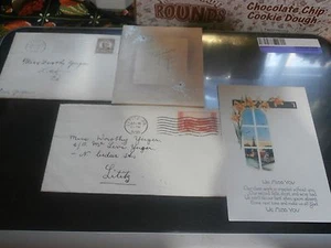 Vtg 1940s Lot Greeting Cards Christmas Envelopes Postage Stamps  - B - Picture 1 of 8