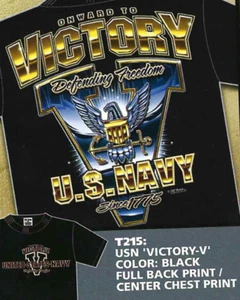 AZUL MARINO - ""ADELANTE A LA VICTORIA"" - USN - T215 - 2XL 7,62 DISEÑOS - Imagen 1 de 6