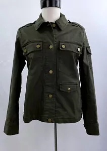 UGG Mariel olivgrün Denim Militär Jacke Schulter Schulter Schulter Schulter Schulter Knopf Gr. S - Bild 1 von 12