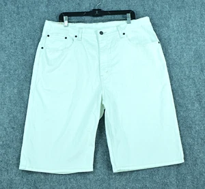 Levi's 569 pantaloncino uomo 38 x 12 bianco denim largo dritto flessibile elasticizzato - Foto 1 di 6