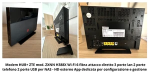 modem tim hub+  MODELLO H388X NEW 21  ZTE ROUTER WIFI 6 VDSL EVDSL FIBRA PVT - Foto 1 di 6