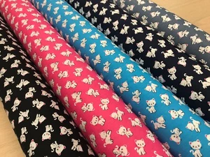 Tessuto 100% Cotone Stampato, Bunting Artigianale, Trapuntino Oeko tex 115cm Larghezza Gatti - Foto 1 di 20