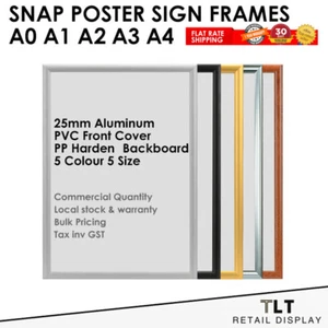 Snap Frames Aluminum Poster Sign Holder Picture A0 A1 A2 A3 A4 Retail FLAT RATE - Picture 1 of 34