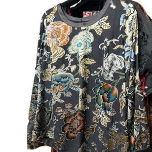Soft Surroundings Deanna Elegant Floral Long Sleeve Blouse Size M - Picture 1 of 3
