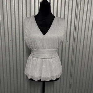 Blusa informal Joie para mujer M floral de seda de gasa con cuello en V sin mangas - Imagen 1 de 16