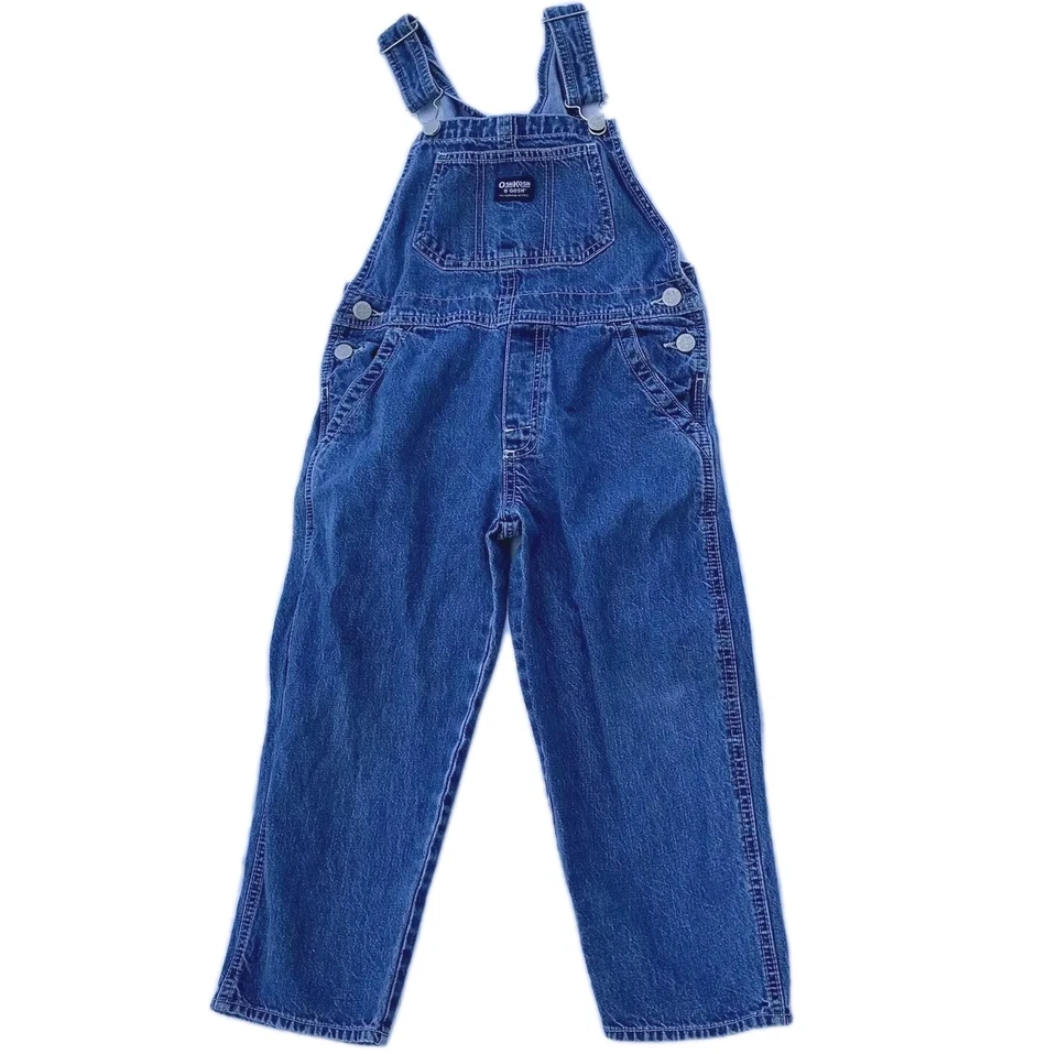 Mono Osh Kosh Niña 5 Azul Premium Denim Ajustable Vestbac Rosa Etiqueta De Colección Foto 1 de 4