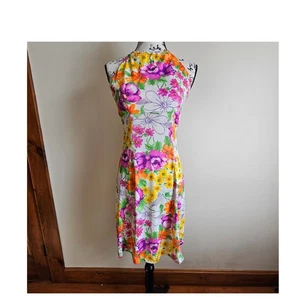 Vintage 1970s Paula Jaq'lyn Floral Retro Dress, SZ S, Hard to Find! - Picture 1 of 8