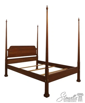 70742: HENKEL HARRIS Cherry Queen Size Pencil Post Bed - Image 1 of 4