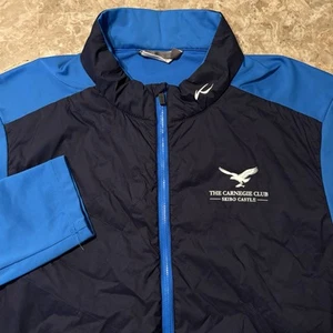 Kjus Retention Jacket Mens XL 54 Blue Black Hybrid Puffer Golf Stretch Carnegie - Picture 1 of 10