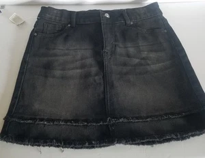 Wonder Nation Youth Double Fringe  Black Denim Skirt  L (10-12) - Picture 1 of 9