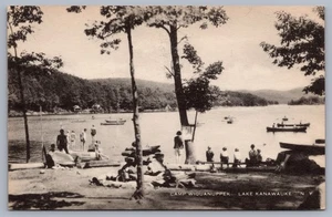Camp Wiquanuppek Lake Kanawauke Harriman State Park NY Postkarte N15 - Bild 1 von 3