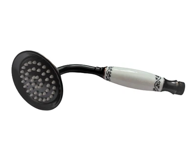 ROYAL BLACK METALL RETRO HANDBRAUSE Duschbrause Brausekopf Duschkopf - Bild 1 von 4