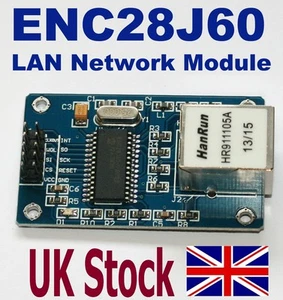 ENC28J60 modulo di rete LAN Ethernet per Arduino AVR ARM PIC, interfaccia SPI - Regno Unito - Foto 1 di 4
