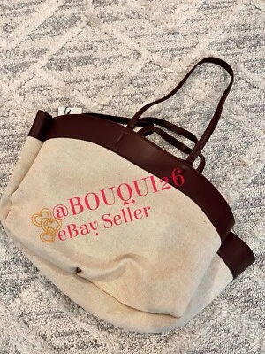 ZARA NEW WOMAN SS24 BURGUNDY RED COMBINATION TOTE BAG REF: 6030/310 - Image 1 of 3