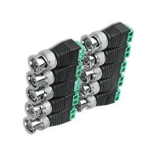 10Pcs CCTV Video Male Metal BNC Connector Plug Screw Terminal For CCTV System - Picture 1 of 9
