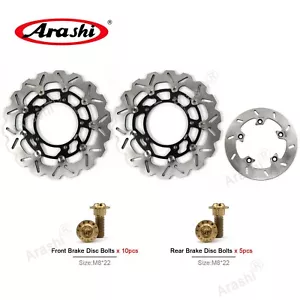 For Suzuki GSX650F 2008 - 2012 2009 Front Rear Brake Disc Rotor and Bolts Screws - Bild 1 von 14