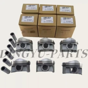 6X OEM Engine Piston with Rings For Audi Q7 Q5 SQ5 A7 A6 S4 Cayenne Touareg 3.0T - Picture 1 of 6