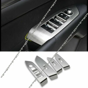 For Mazda CX-5 2017-2025 Silver Window Lift Switch Lock Panel Frame Cover Trims - Picture 1 of 5