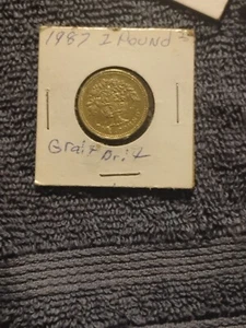 1987 1 Pound Great Britian Error (Upside Down Rim) RARE - Picture 1 of 2