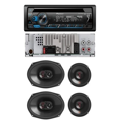 Pioneer DEHS4200BT CD/AM/FM Radio &JBL 6x9 & 6.5" Front/Rear Car Speakers - Image 1 of 3