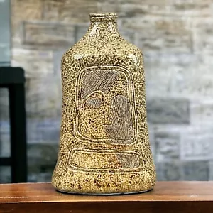 Vintage handgefertigte Studio Keramik Steinzeug Bud Vase 7 Zoll SIGNIERT - Bild 1 von 9
